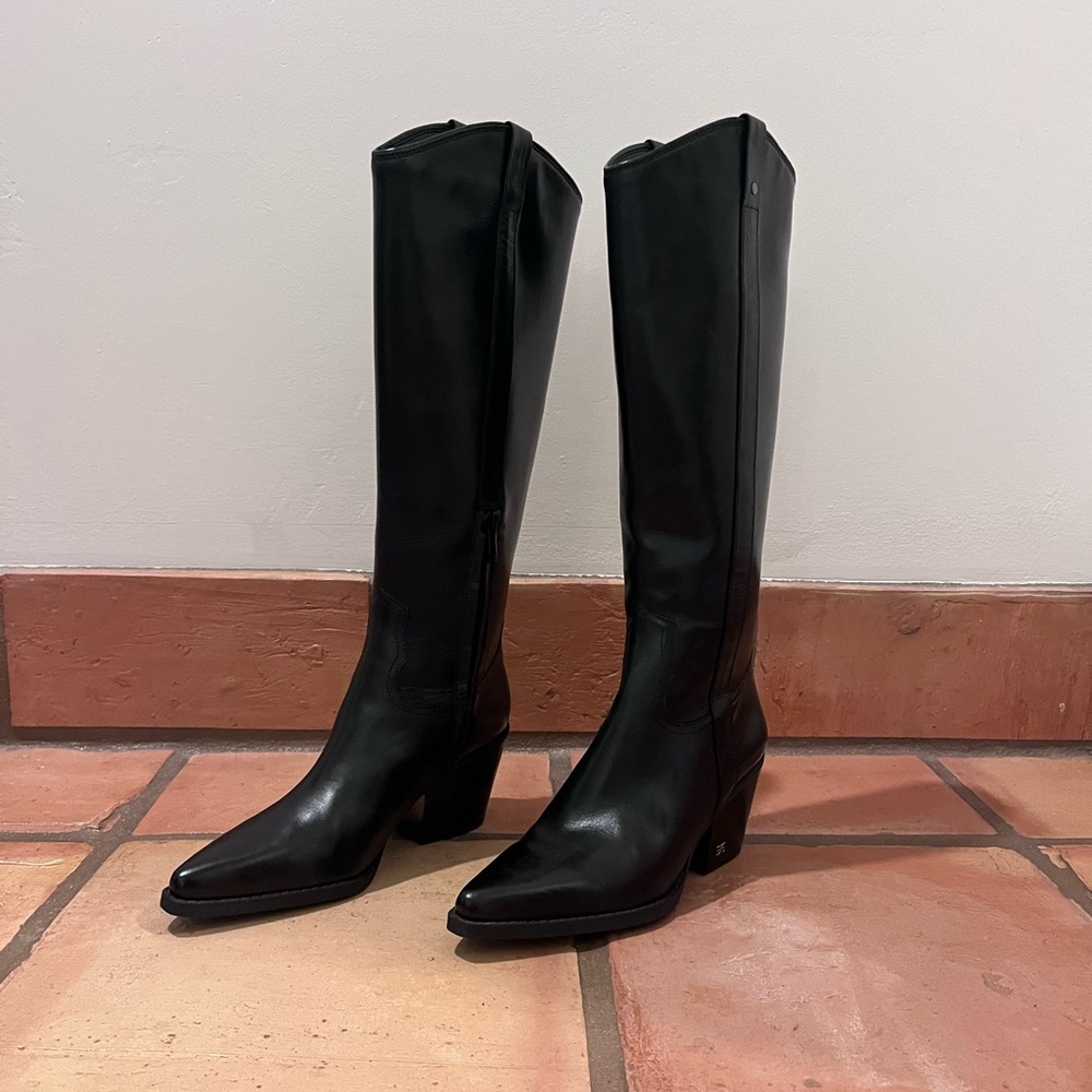 Sam Edelman Black Western Boots